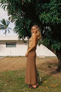 Jossie Knit Maxi Skirt - Chocolate