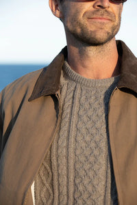 Mohair Fishermans Knit - Sand