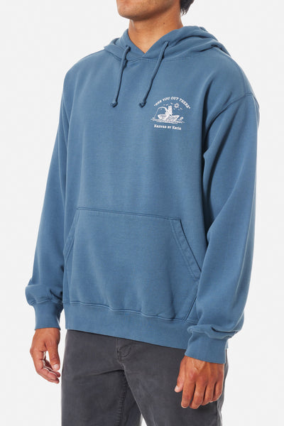 Cast Off Hoodie - Washed Blue Pigment Dye