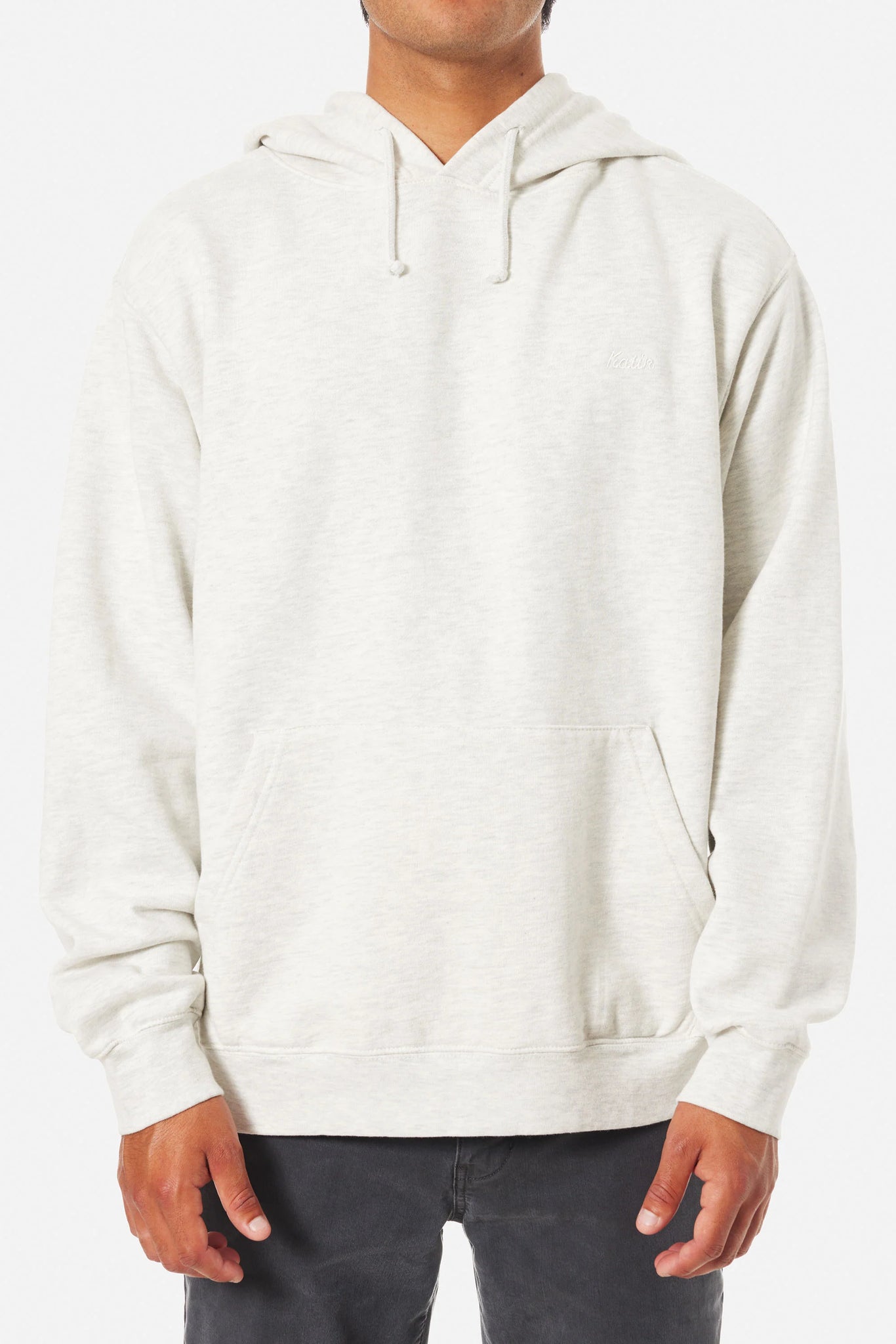 Embroidered Hoodie - Heather Grey