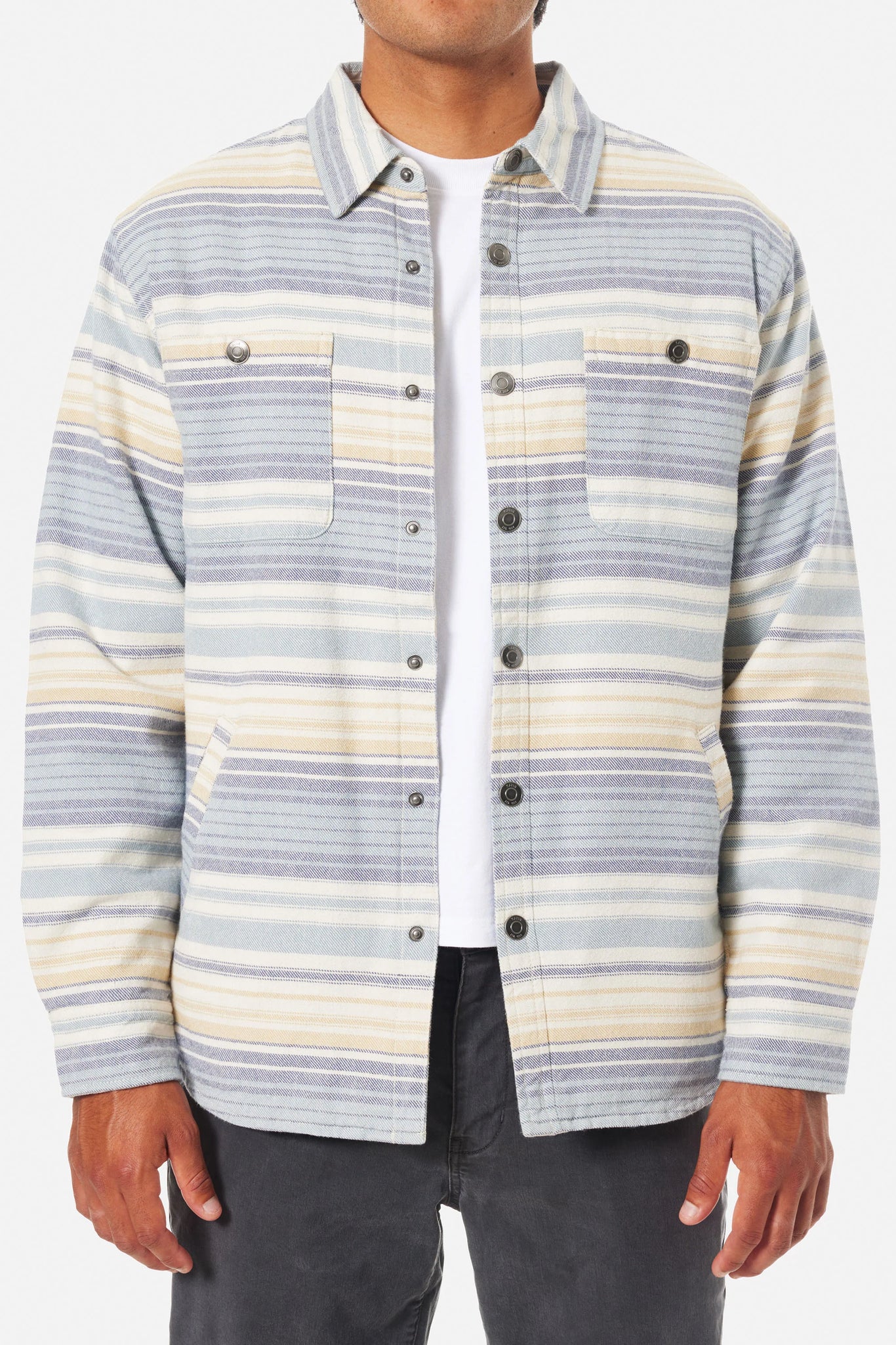 Harold Stripe Jacket - Air Force Blue