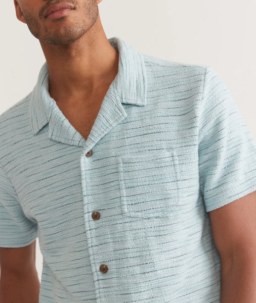 Textured Resort Shirt - Sterling Blue