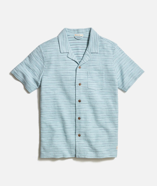 Textured Resort Shirt - Sterling Blue