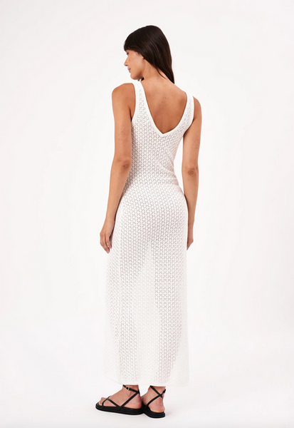 Eliza Diamond Knit Dress - White