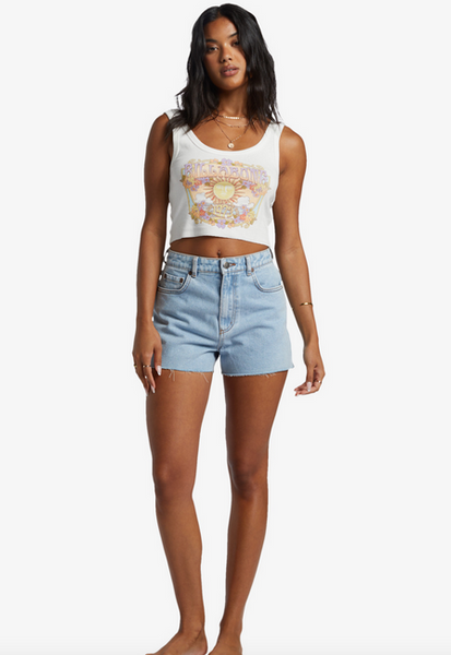 High Tide Denim Shorts - Soft Indigo