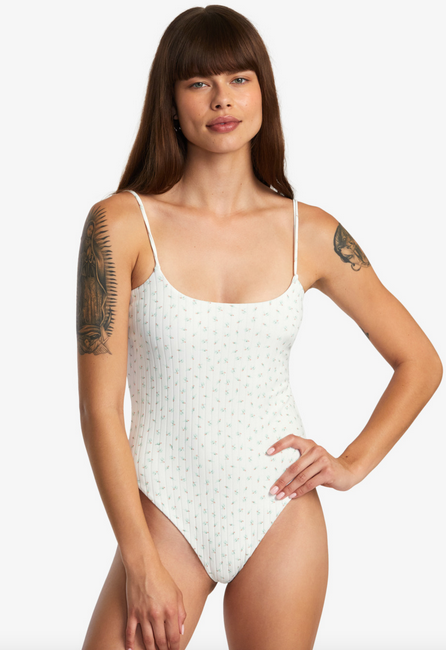 Pointe Wide Rib Medium French One Piece - White