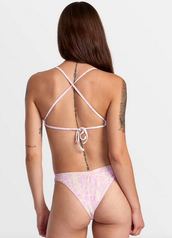 Blurred V-Front French Bikini Bottoms - Latte