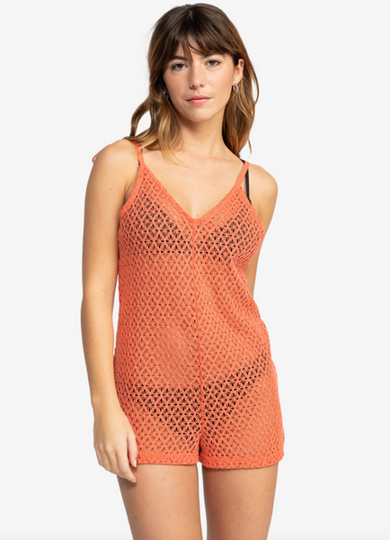 Ocean Riders Beach Jumpsuit - Brandy Apricot