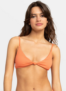 Roxy Love The Surf Knot Bikini Top - Apricot Brandy