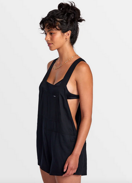 Cleared Beach Coverup Romper - RVCA Black