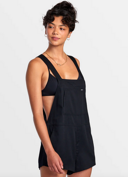 Cleared Beach Coverup Romper - RVCA Black