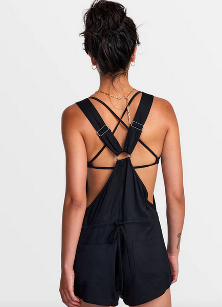 Cleared Beach Coverup Romper - RVCA Black