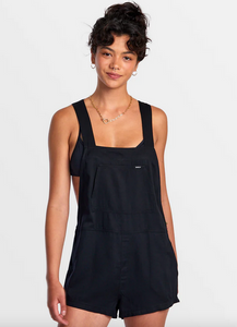 Cleared Beach Coverup Romper - RVCA Black