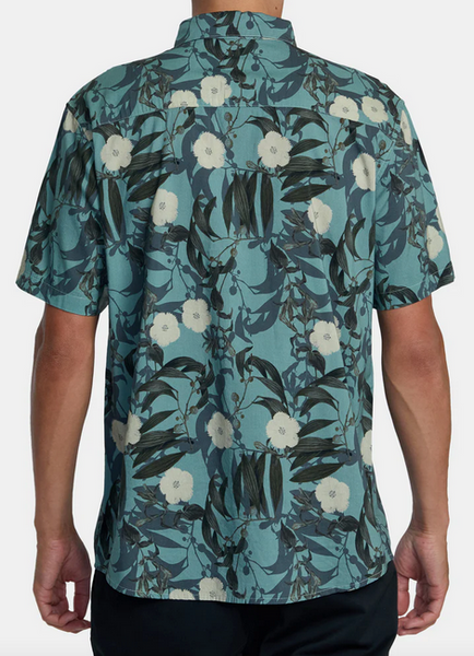 Botanical Short Sleeve Woven - Green Tea