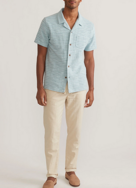 Textured Resort Shirt - Sterling Blue