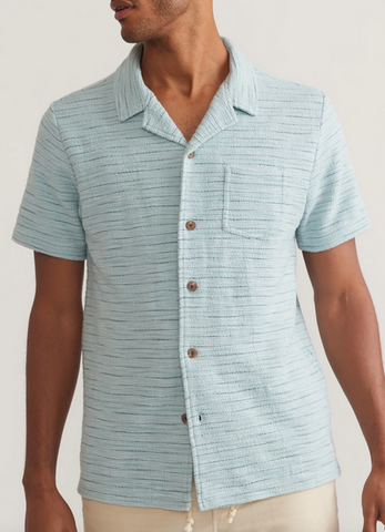 Textured Resort Shirt - Sterling Blue