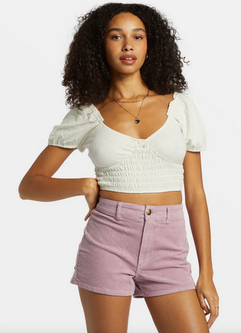 Free Fall Corduroy Shorts - Lilac Fog