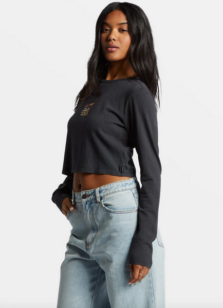 Tommy Long Sleeve Top - Black Sand