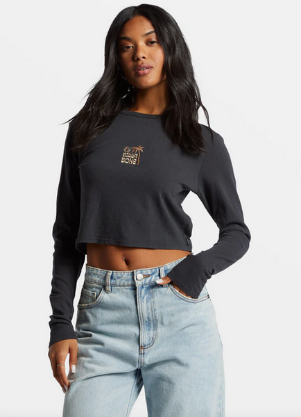 Tommy Long Sleeve Top - Black Sand