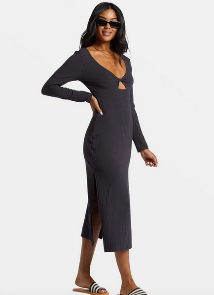 Second Look Midi Dress - Black Sands