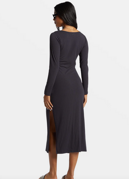 Second Look Midi Dress - Black Sands