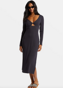 Second Look Midi Dress - Black Sands