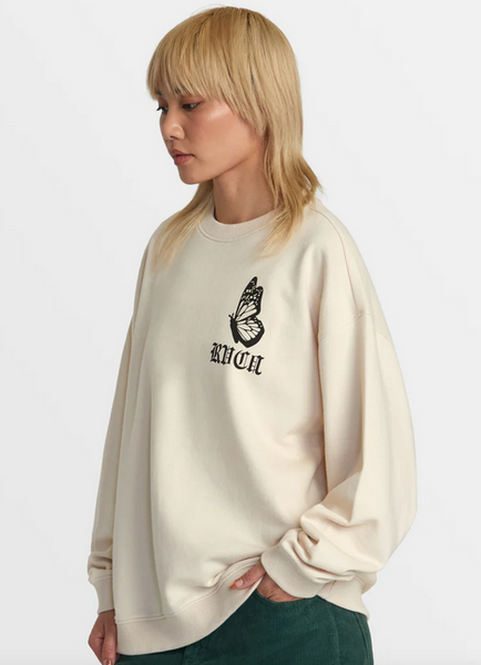 Just Floatin Crew Sweatshirt - Latte