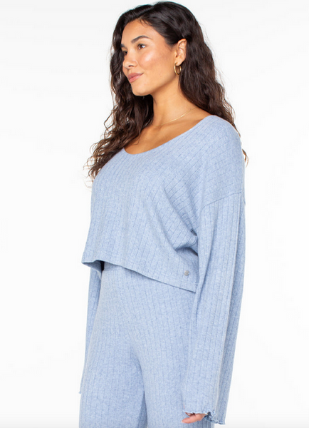 Sandy Coast Long Sleeve Top - Infinity Blue