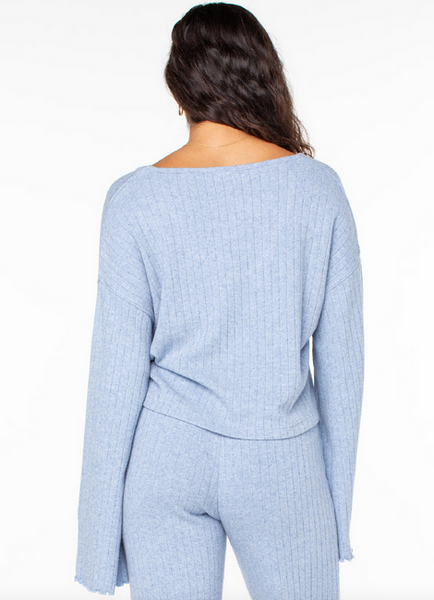 Sandy Coast Long Sleeve Top - Infinity Blue