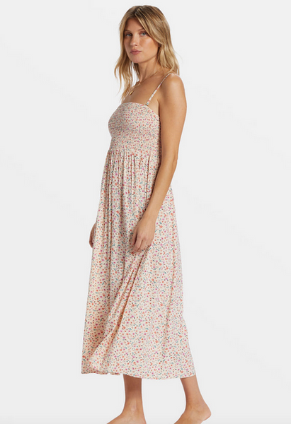 Off The Coast Midi Dress - White Cap