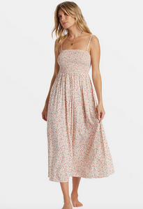 Off The Coast Midi Dress - White Cap