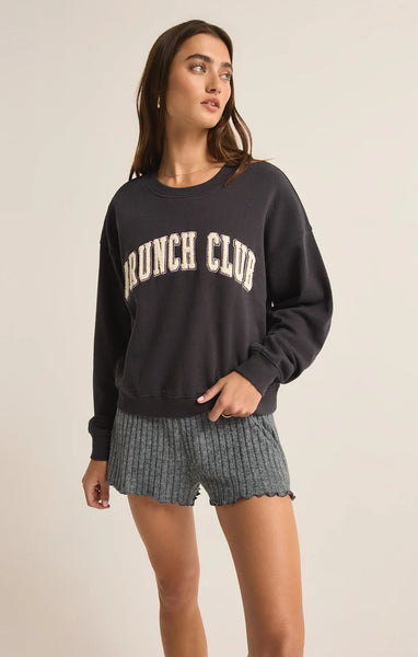 Brunch Club Sweatshirt - Black Sand