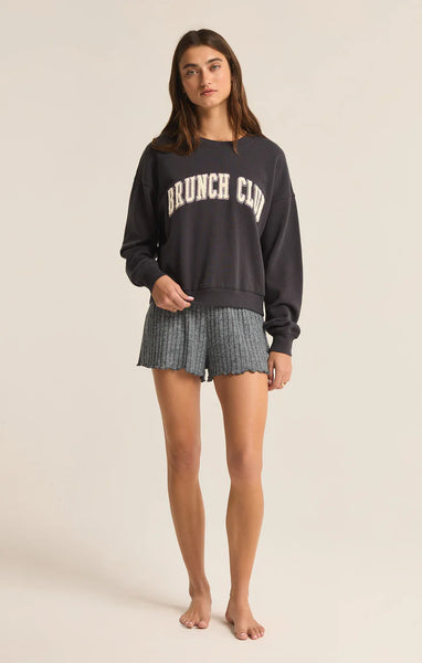 Brunch Club Sweatshirt - Black Sand