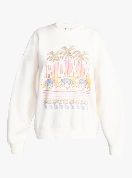 Lineup Oversized Crew Neck Sweatshirt - Egret